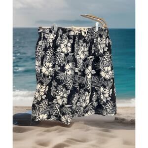 Swim Shorts 40-42 XL Resort Wear Hippie Beach Lounge Dad 90s Swim Trunks Blue